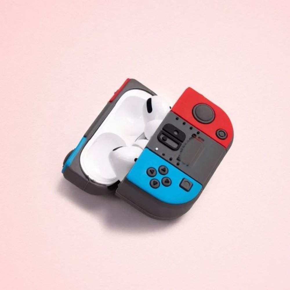 3D Design Silicon Nintendo Switch Airpod Case GEN 1&2 , 3 , PRO with KEYRING